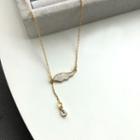 Alloy Wing Pendant Necklace 1 Pc - Necklace - One Size