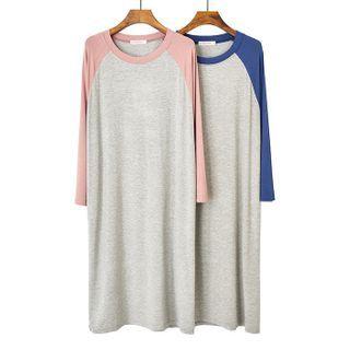 Raglan Long-sleeve Sleep Dress