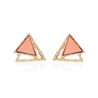 Alloy Triangle Earring 01 - 1 Pair - Kc Gold - One Size