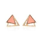 Alloy Triangle Earring 01 - 1 Pair - Kc Gold - One Size
