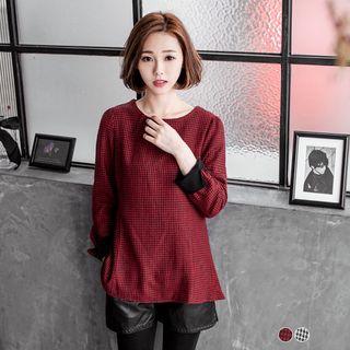 Houndstooth Tweed Top