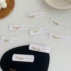 Rhinestone Stud Earring Type 8 - 1 Pc - Gold & White - One Size