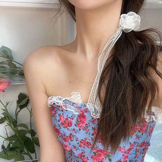 Flower Lace Choker White - One Size