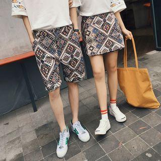 Couple Matching Patterned Shorts / Skort