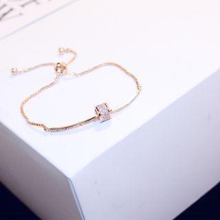 Rhinestone Cube Bracelet