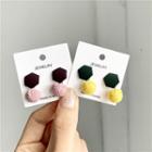 Hexagon Yarn Ball Dangle Earring