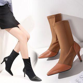 High-heel Pointed Short Boots