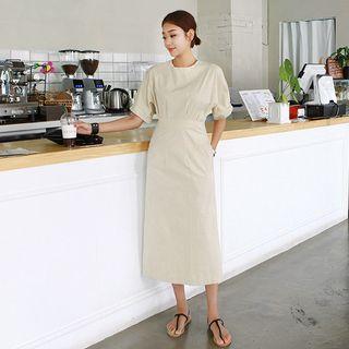 Plus Size Round-neck Long Dress