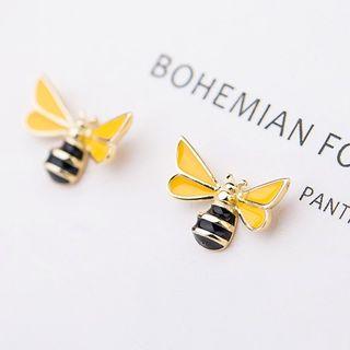 925 Sterling Silver Bee Earring As Shown In Figure - One Size
