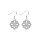 Elegant Pattern Earrings Silver - One Size