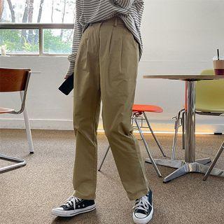 Plus Size Belted-side Baggy Pants
