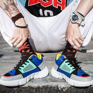 Mesh Panel Contrast Detail Sneakers