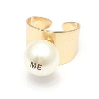 Letter Pearl Ring(me) Gold - One Size