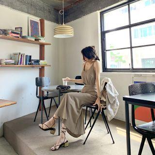 Set: Spaghetti-strap Top + Maxi Skirt