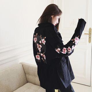 Floral Long-sleeve Hoodie