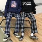 Couple Matching Straight-fit Plaid Pants