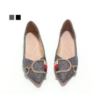 Metal-trim Herringbone Flats