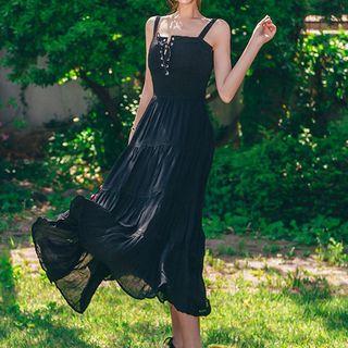 Lace-up Maxi Dress