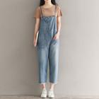 Set: Short-sleeve T-shirt + Denim Dungaree