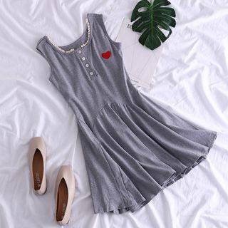 Heart Applique A-line Tank Dress