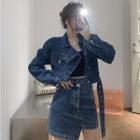 Cropped Denim Jacket / Skirt