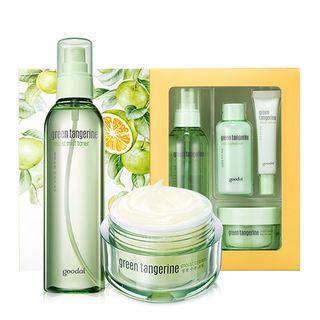 Goodal - Green Tangerine Moist Set: Mist Toner 200ml + Cream 50ml + Emulsion 70ml + Serum 15ml 4pcs