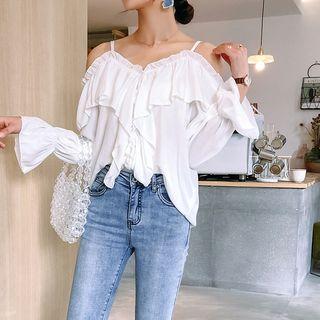 Cold Shoulder Plain Blouse