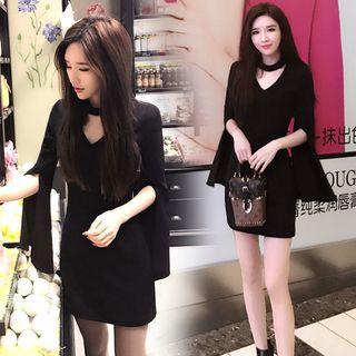 Slit-sleeve Sheath Mini Dress