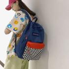 Checkered Panel Lightweight Backpack