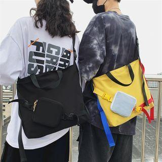 Paneled Color Block Crossbody Bag