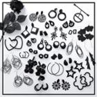 Black Alloy / Acrylic Earring (various Designs)