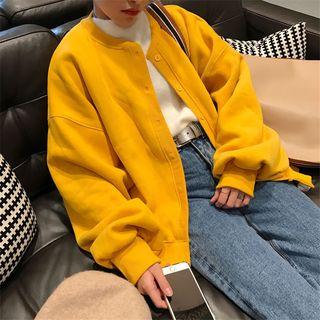 Lantern-sleeve Button Jacket