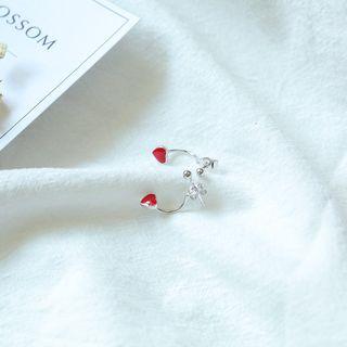925 Sterling Silver Heart Ear Jacket