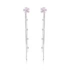 925 Sterling Silver Floral Fringed Earring