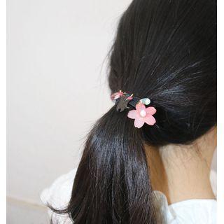 Flower Cat Layered Hair Tie One Size - One Size