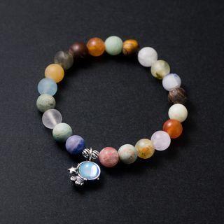 Astronaut Faux Crystal Bead Bracelet 1 Pc - Blue - One Size