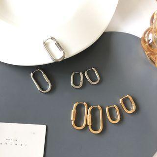 Oval Alloy Earring