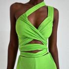 One-shoulder Strappy Cropped Camisole Top