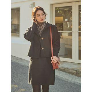 Set: Buttoned Jacket + H-line Skirt