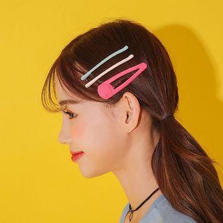 Set Of 3: Fabric Hair Clips