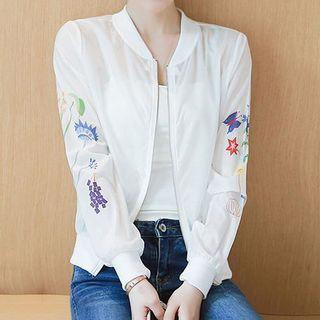 Butterfly Embroidered Light Jacket