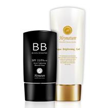 Heynature - Set: Bb Cream Black Diamond Spf 35 Pa++ 40g + Aqua Brightening Gel 80g 2 Pcs