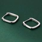 Square Sterling Silver Earring 1 Pair - S925 Silver - Silver - One Size
