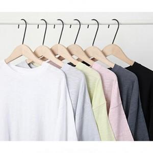 3/4-sleeve Colored T-shirt