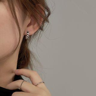 Chain / Cross Sterling Silver Earring