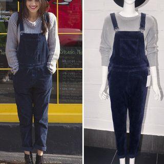 Corduroy Suspender Pants / Ribbed Sweater