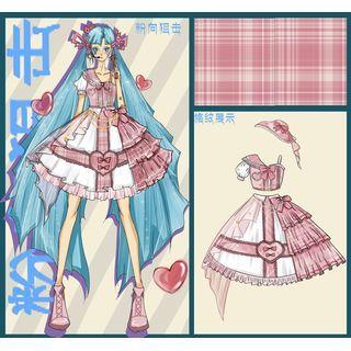 Short-sleeve Top / A-line Skirt / Hat / Gloves / Set