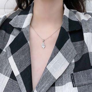 Cactus Necklace Silver - One Size