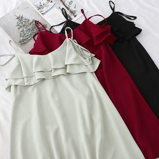 Ruffle-trim Sleeveless Dress
