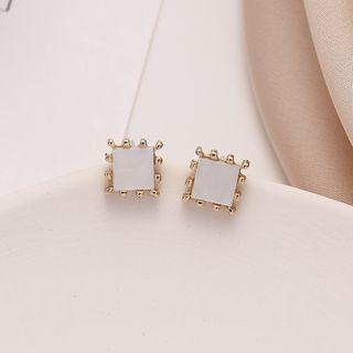 S925 Sterling Silver Geometric Ear Stud / Clip-on Earring